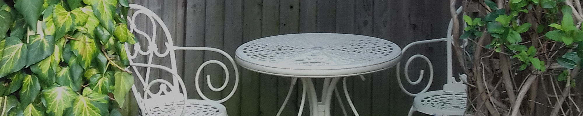 Garden area at The Stableyard in Bangor-on-Dee